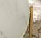 Faux White Marble, Glass & Gold Modern Round Coffee Table